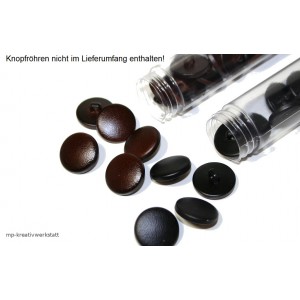 1 Stk Knopf Jacke KUNSTSTOFF  (Lederoptik)  Dm ca 21mm -  Farbwahl